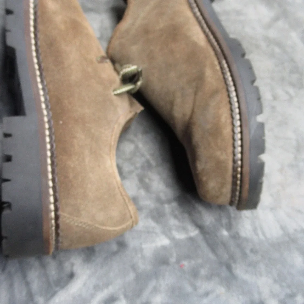 Stockerpoint Shoes Mens 9 Brown Suede‎ Leather Loafer Lace Up Round Toe Casual
